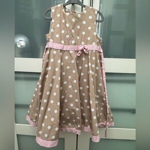 Adorable Girls 5T Spring Polka Dot Kids Dress